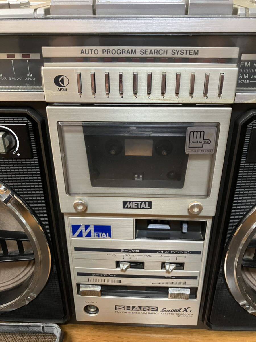 SHARP radio-cassette GF-508SB radio sound has confirmed present condition goods 