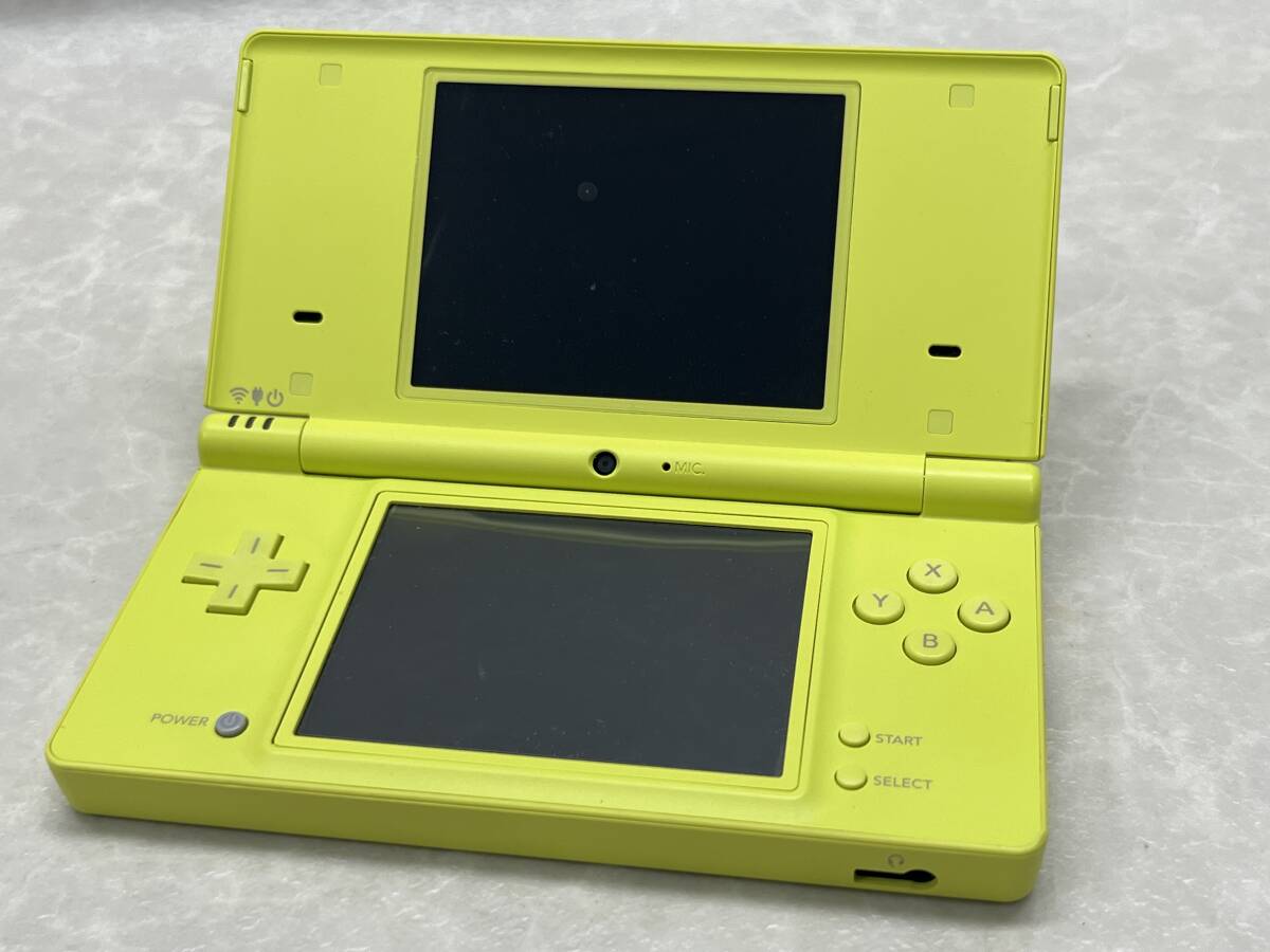 ☆動作品☆ #30559 ニンテンドー DSi 本体 ライムグリーン イエロー TWL-001 ケース付き_画像1