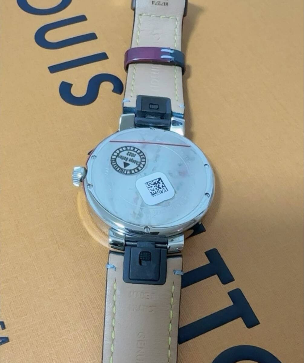 保証書 購入明細付 ルイヴィトン タンブール ムーンデュアル・タイムMM QA104Z 時計 腕時計 ルイ・ヴィトン _画像5