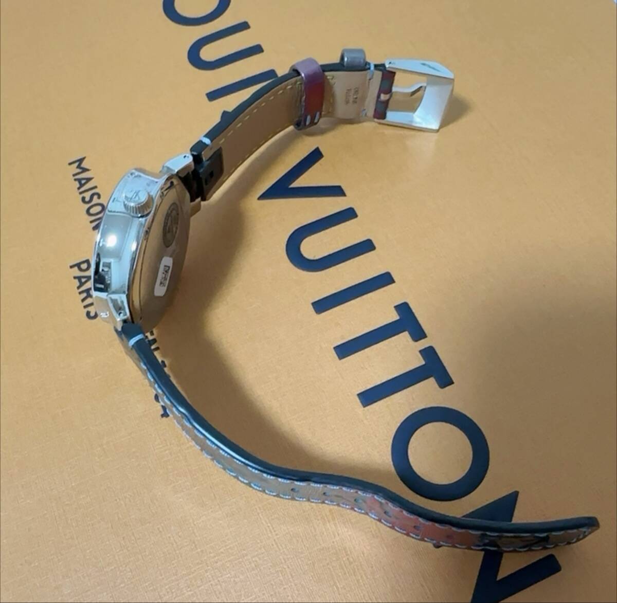 保証書 購入明細付 ルイヴィトン タンブール ムーンデュアル・タイムMM QA104Z 時計 腕時計 ルイ・ヴィトン _画像4