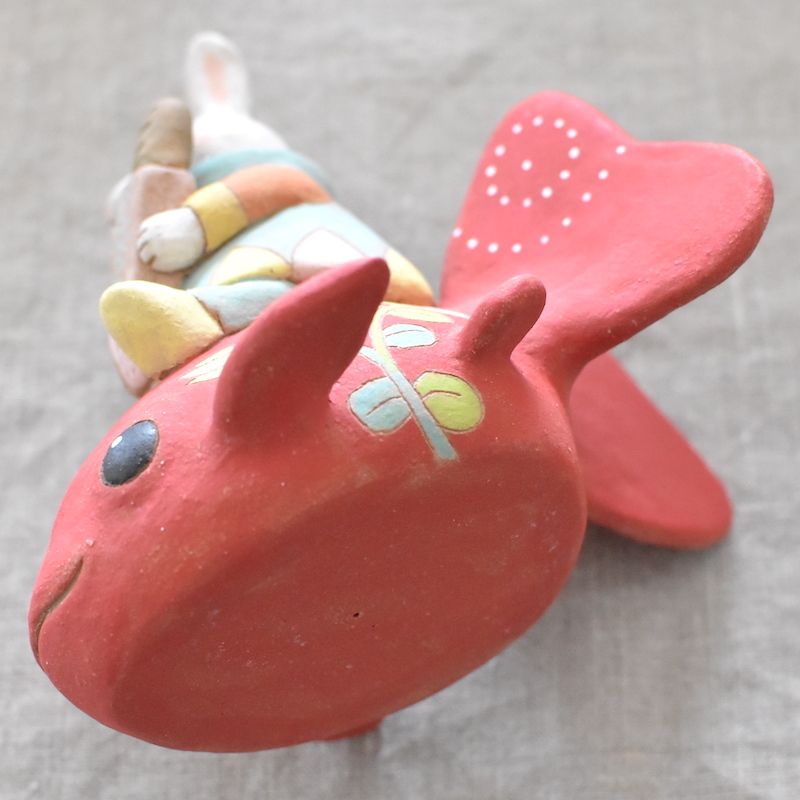 Yahoo!オークション - 月魚ひろこ 陶器作品 金魚のタクシーにの Yahoo!オークション - 月魚ひろこ 陶器作品 金魚のタクシーにの