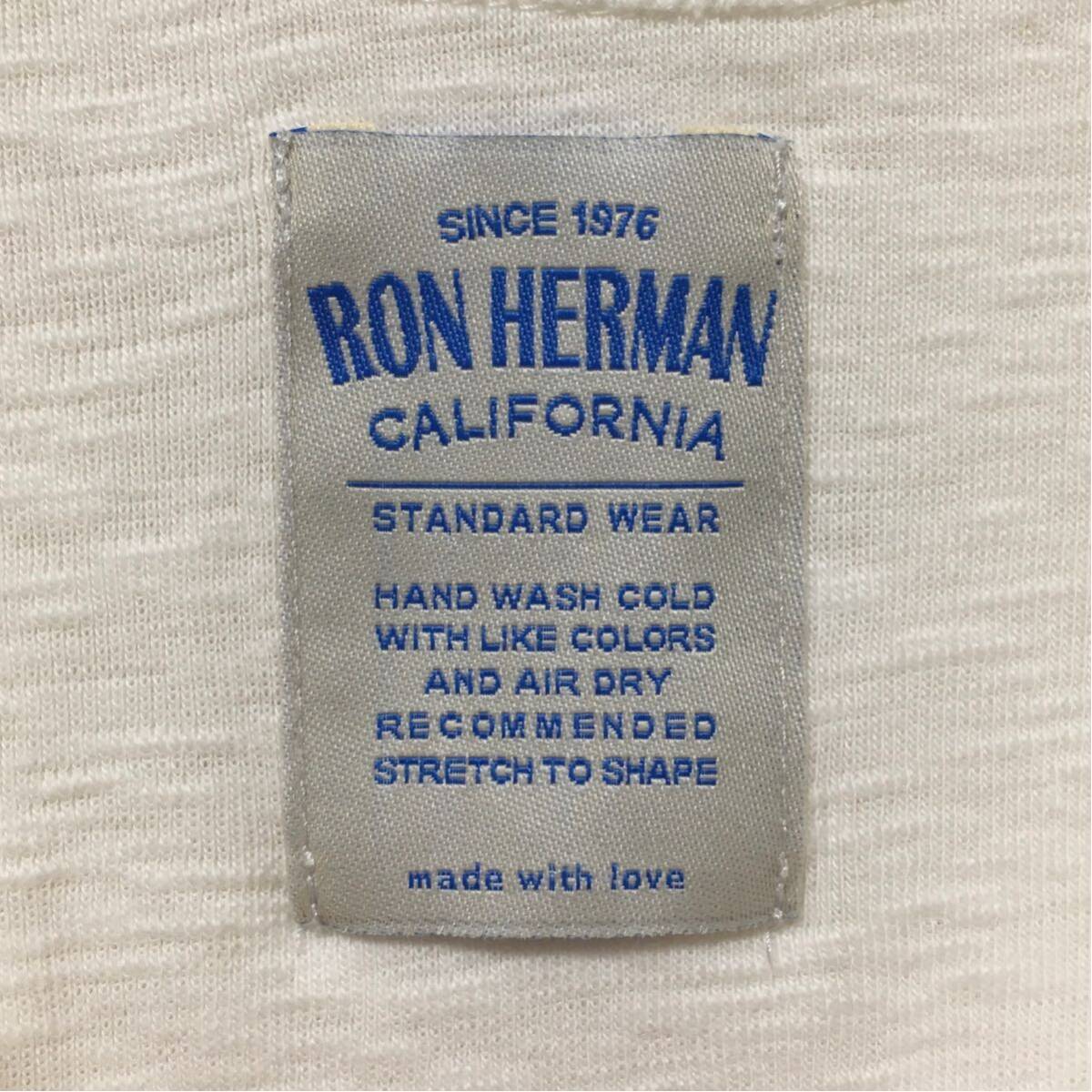 送料込 日本製 Ron Herman タンクトップ Vネック white XS USED ロンハーマン 白 アメカジ 古着 made in JAPAN_画像5
