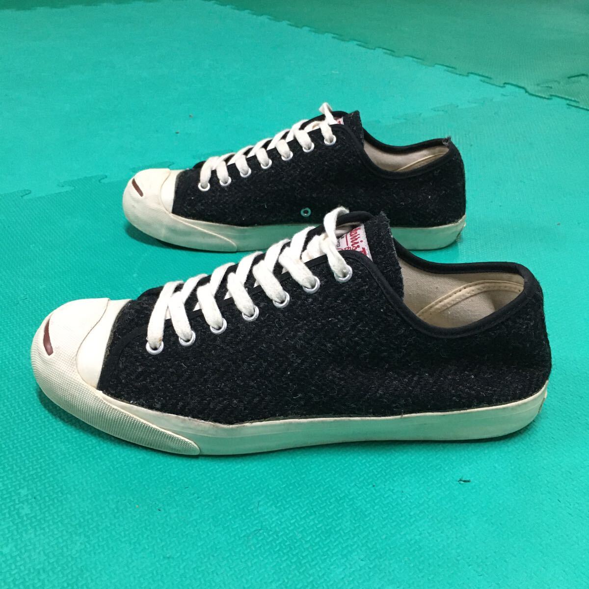 Beams Harris твид Jack purcell способ спортивные туфли US10 USEDBEAMS Harris Tweed JACK PURCELL 28cm American Casual б/у одежда спортивные туфли 