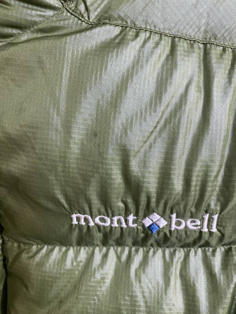 mont bell モンベル ナイロンジャケット2着 ダウンベスト1着 計3着セット サイズ3着ともM 中古 グリーン系の画像10