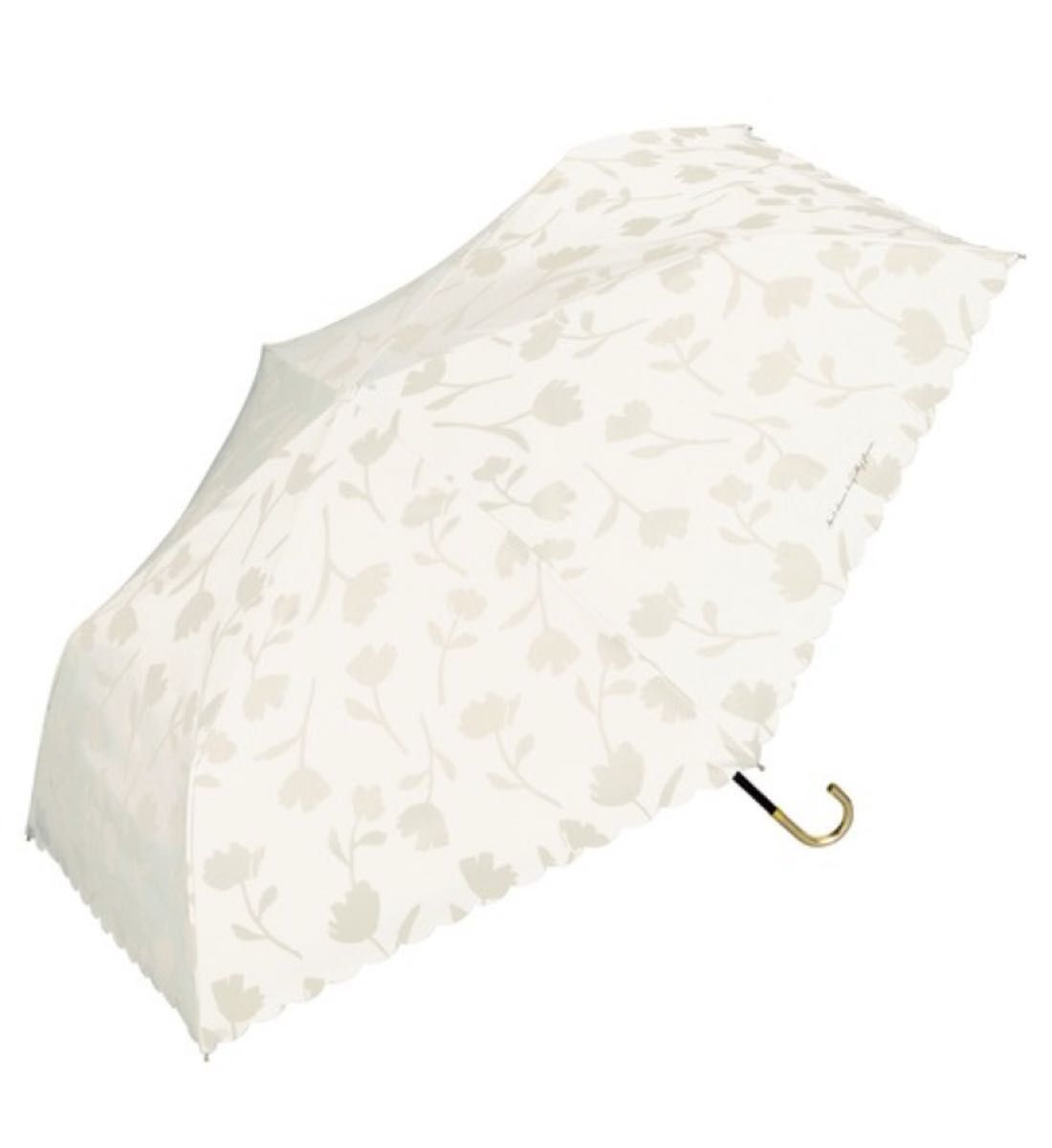 Wpc.折りたたみ傘　遮光フラワーシャドウmini  オフホワイト