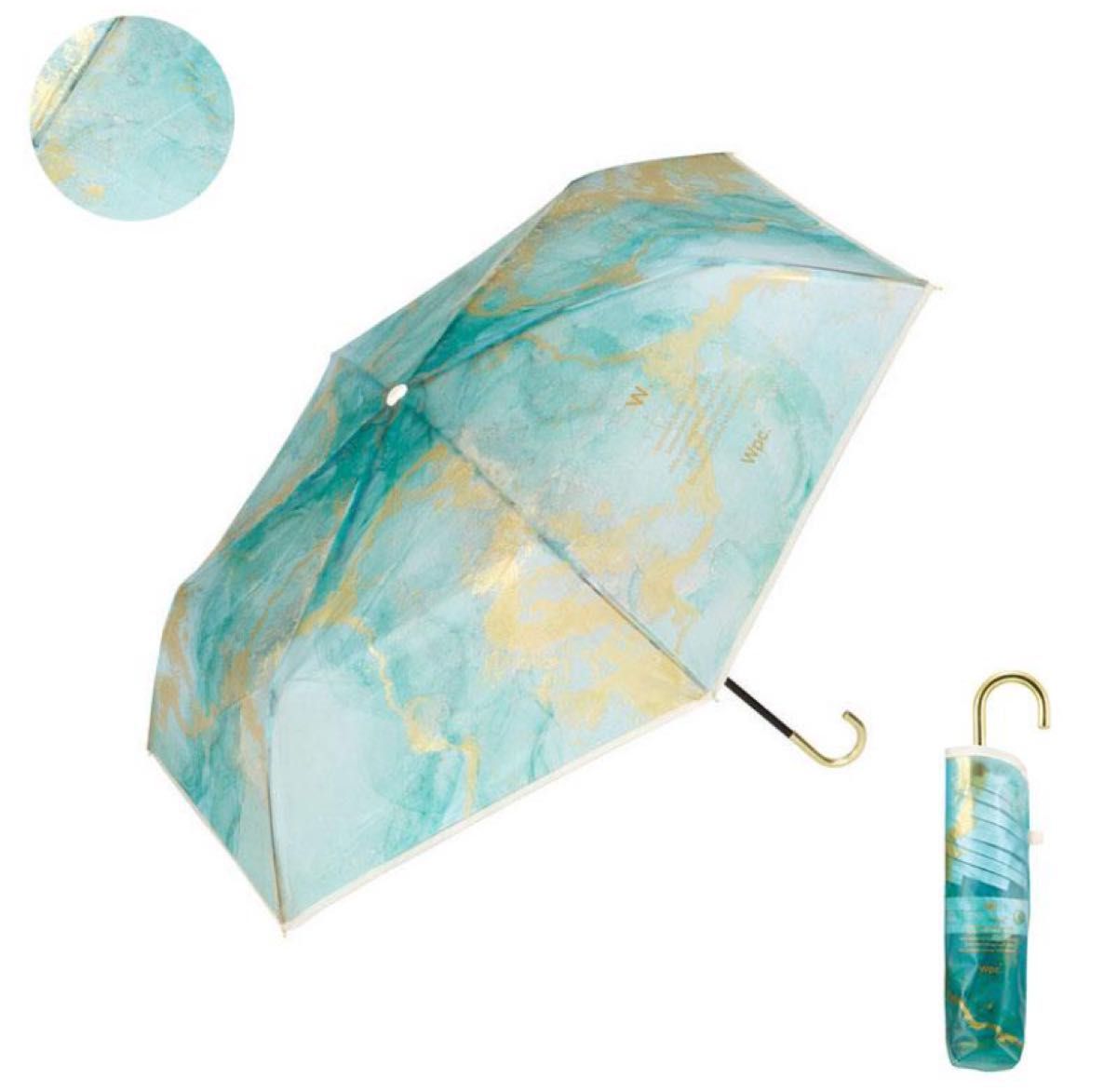 Wpc.折りたたみ傘　ビニール傘　インクアートアンブレラ　ブルー