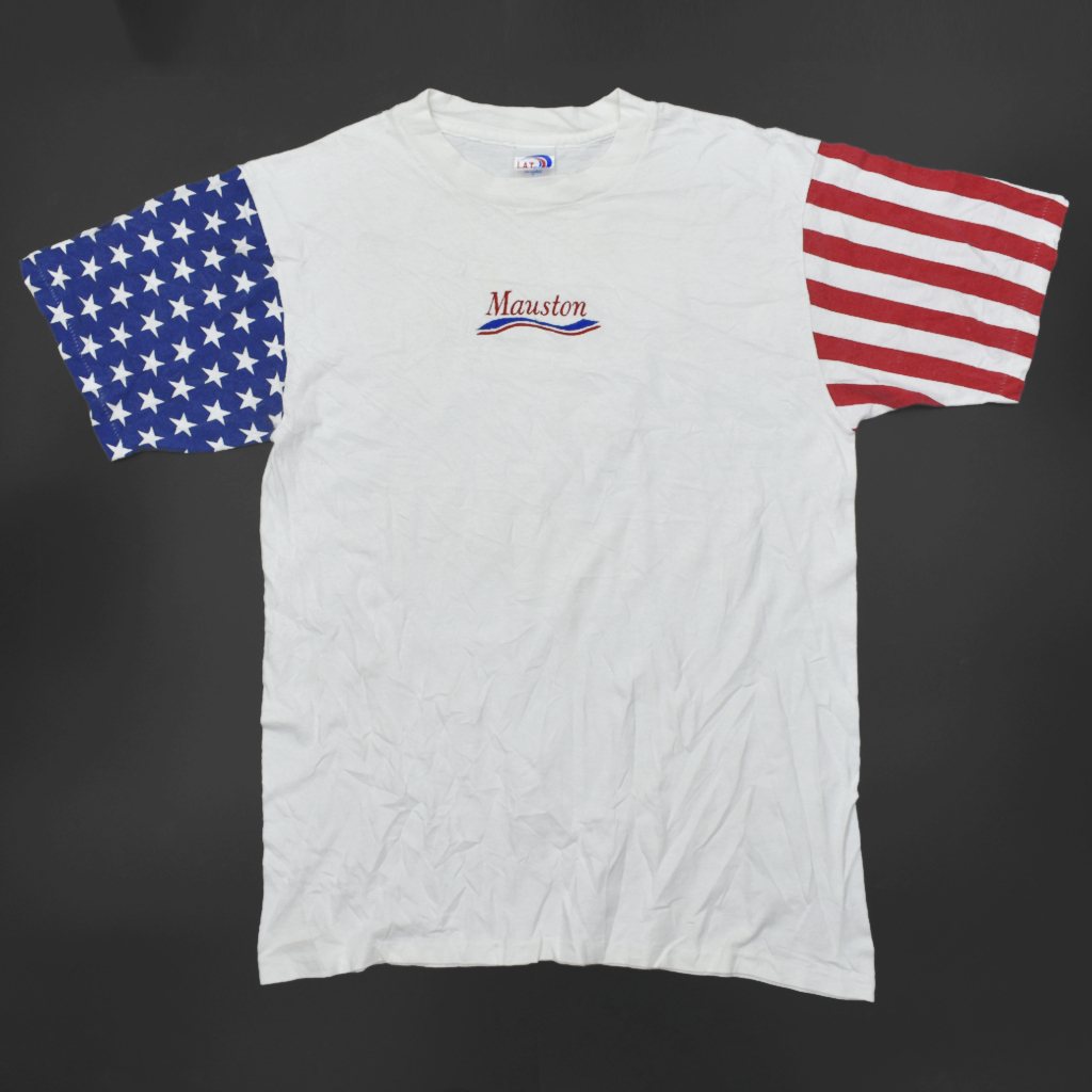 90s usa vintage mauston スーベニア Tシャツ size.L アメリカ製 星条旗 ビンテージ 
