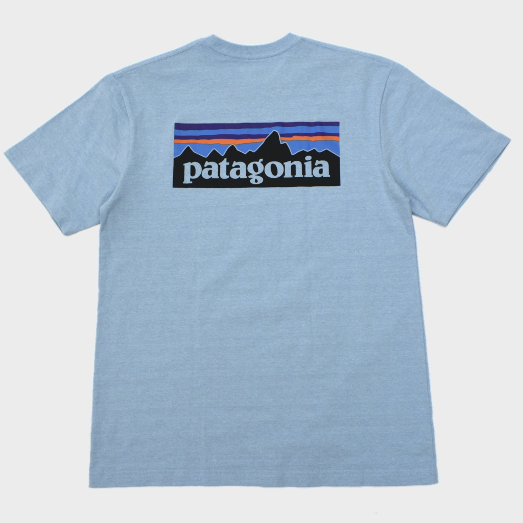 良好 廃版カラー Patagonia パタゴニア M’s P-6 Logo Responsibili Tee Tシャツ レスポンシビリティー ブレイクアップブルー size.M_画像2