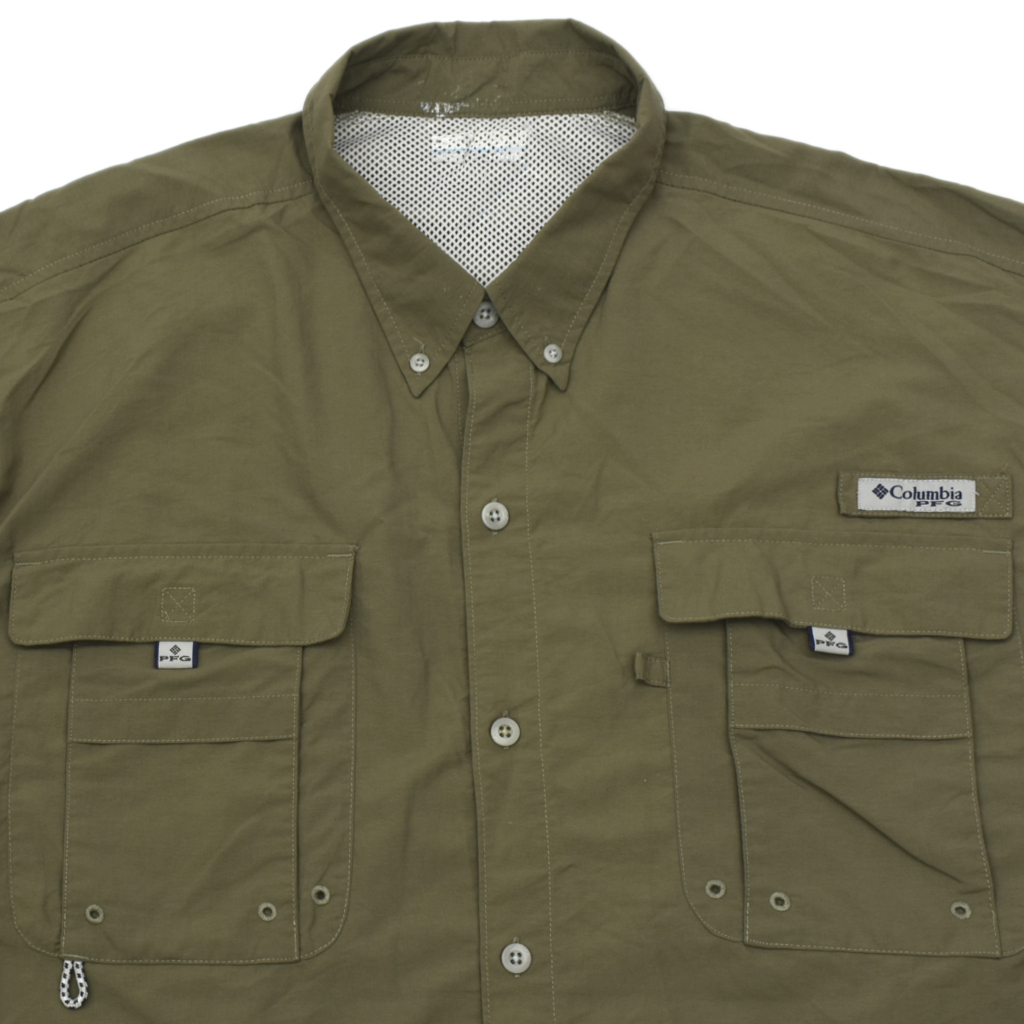 Columbia コロンビア PFG バハマ ショートスリーブ シャツ オリーブ size.XL_画像3