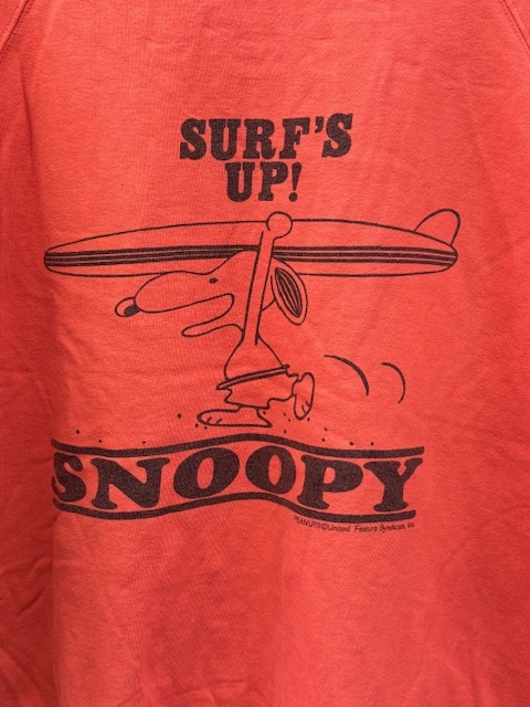 　スウエットトレーナー/　スヌーピー ビンテージ トレーナー「SURF’S　UP！SNOOPY」_画像2