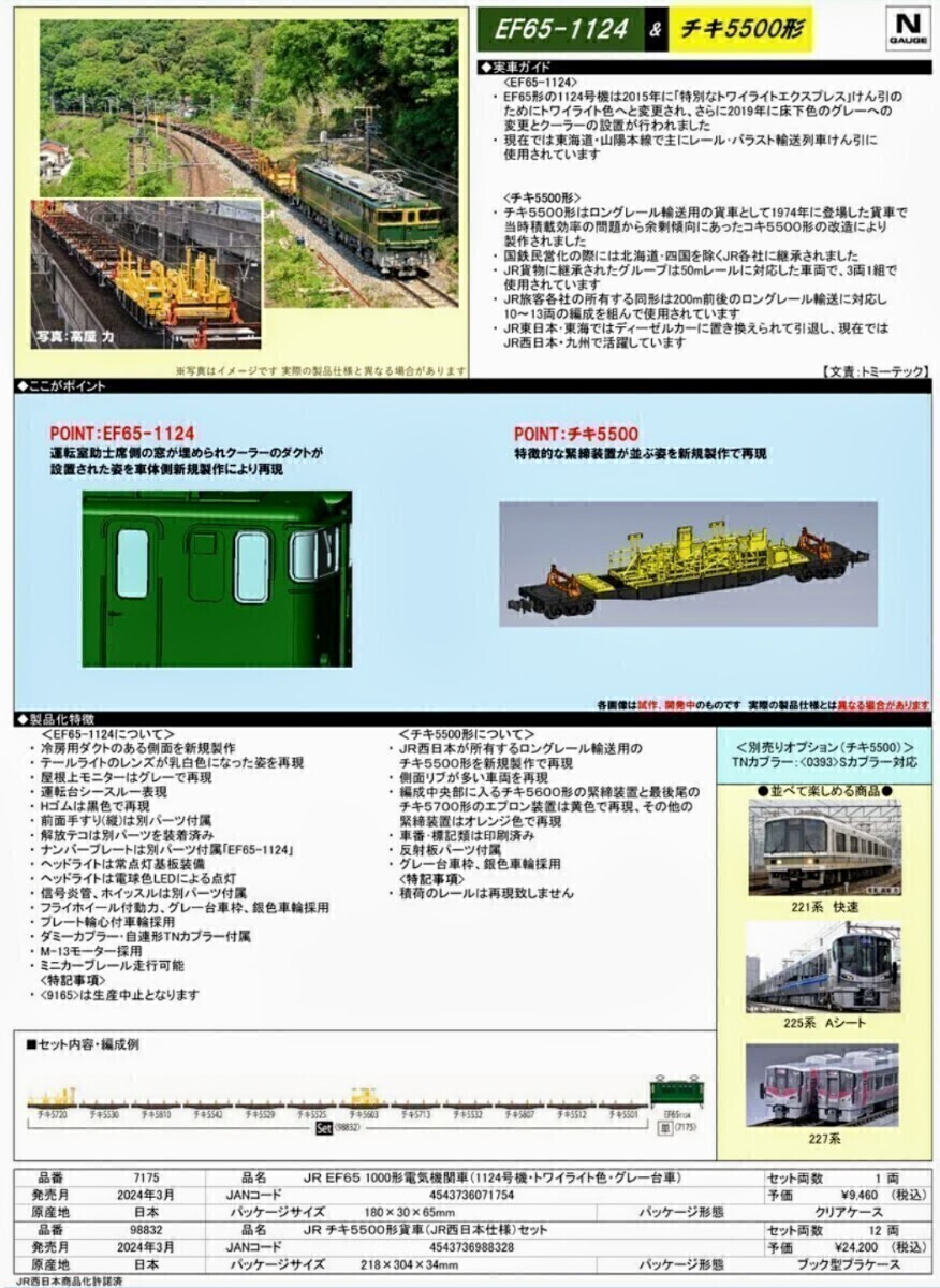 バラ売り商品 TOMIX 　型番(98832) 　JR西日本 チキ5500形貨車(JR西日本仕様)セットより【チキ5525・チキ5713】　②_画像9