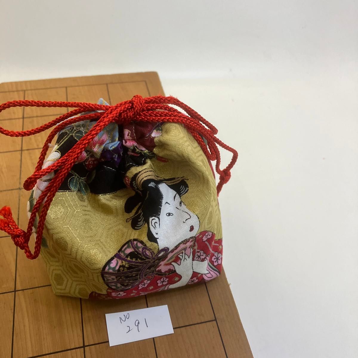 浮世絵柄の駒袋:持ち運びが便利な巾着タイプNo.291