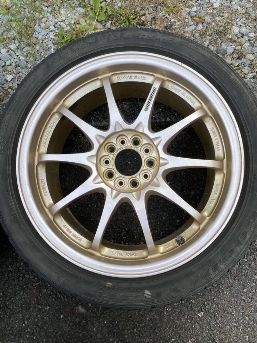 破格スタート　RAYS レイズ　CE28 17インチ　17×7.5J ＋50 PCD100 ゴールド　鍛造　軽量　ホイール　5H 5穴　CE28N 215/45R17_画像5