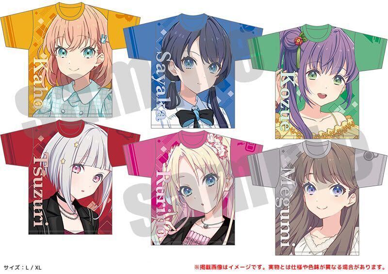 ラブライブ　蓮ノ空 フルグラフィック Tシャツ XLサイズ　日野下花帆　スリーズブーケ　ラブライブ フルグラフィック　シャツ_画像2