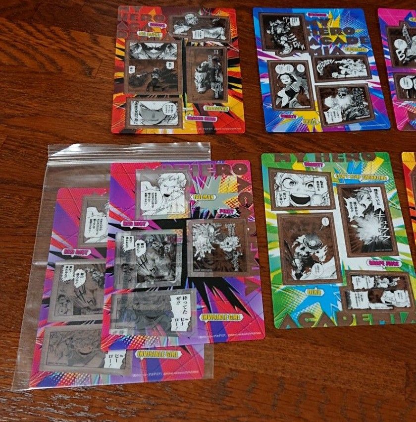 (値下げ) 【特典のみ】  僕のヒーローアカデミア ヒロアカ 40巻特典 クリアカード 6種類 コンプリート +1枚セット