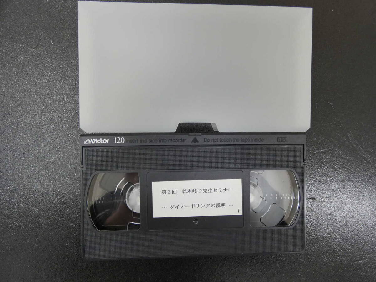 VHSビデオ　第3回　松本岐子先生セミナー　ダイオードリングの説明　１巻のみ　鍼灸　同内容ダビング済みのDVD付き_画像2
