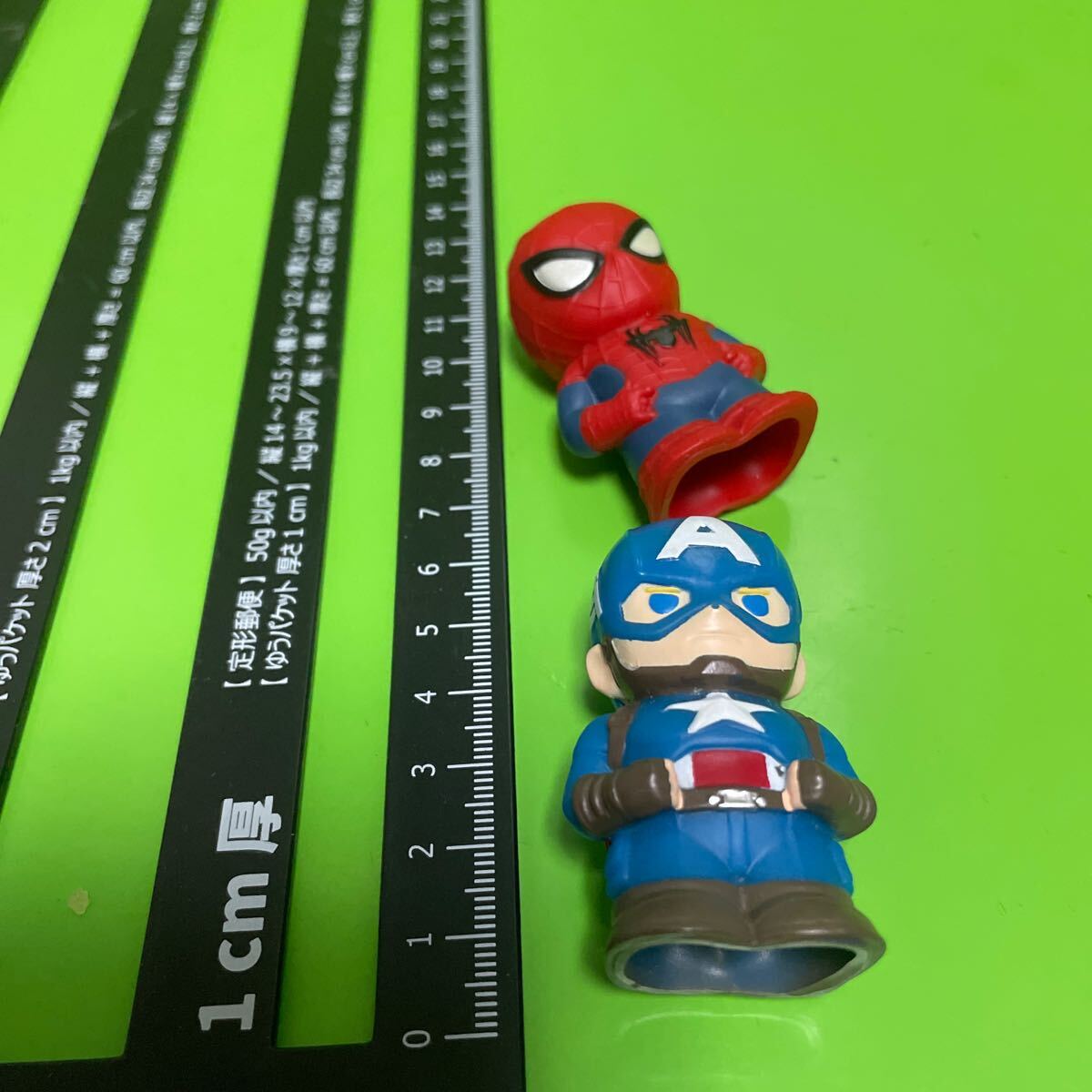 MARVEL マーベル ソフビ パペットマスコット 指人形 ■ キャプテンアメリカ、スパイダーマン 【定形外送料120円】ゆび人形 フィギュア_画像8