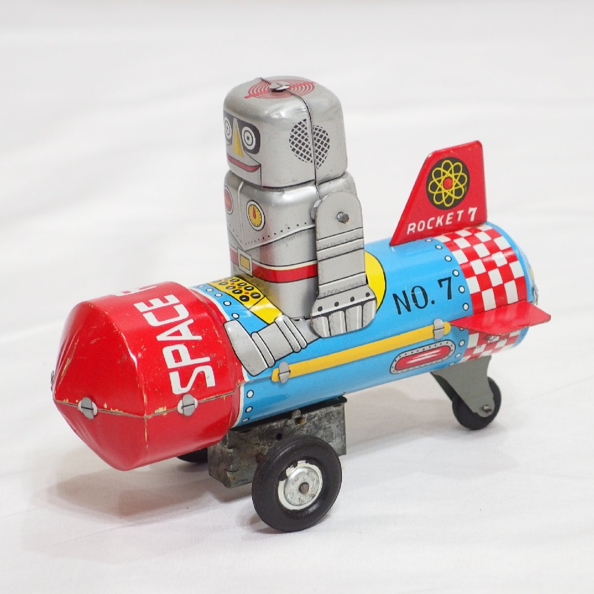 米屋◆ヨネヤ製 ブリキ Friction Space Rocket 1950年代 元箱付 完品 希少品◆ビンテージ品_画像2