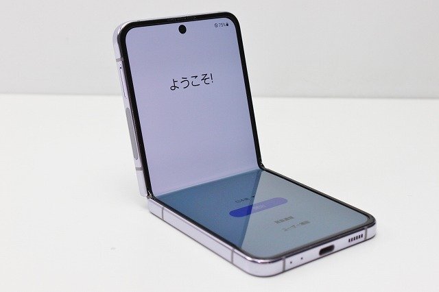 1円スタート SIMフリー Samsung Galaxy Z Flip4 SCG17 SIMフリー Android スマートフォン 赤ロム保証 128GB パープル_画像3