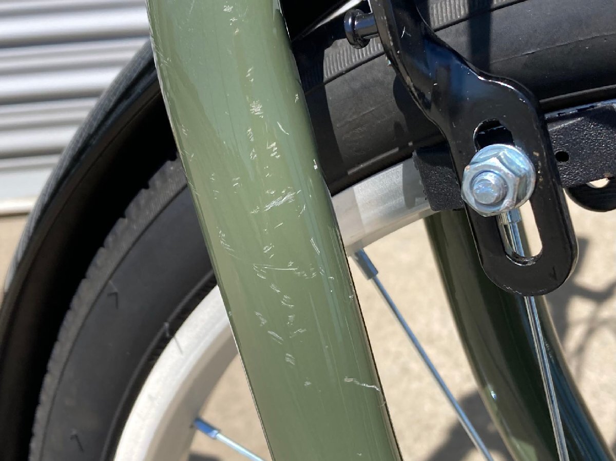 [ outlet ] складной велосипед 20 дюймовый корзина имеется Shimano 6 ступени переключение скоростей MB-02 [ хаки ]