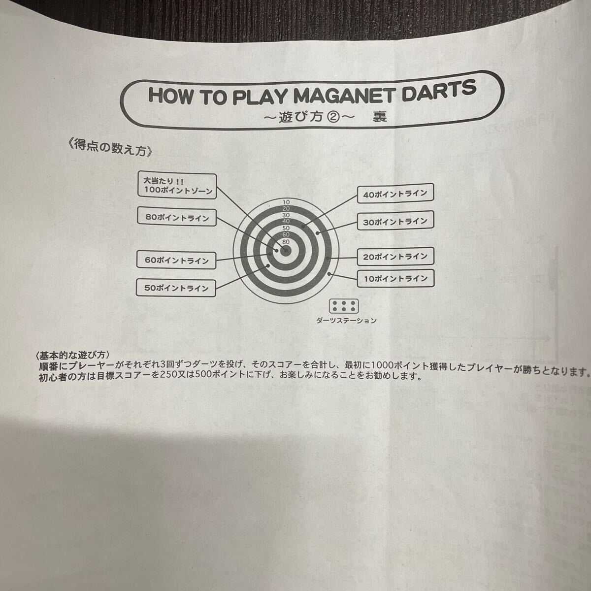 ダーツ　壁掛けタイプ　箱、説明書付き_画像10