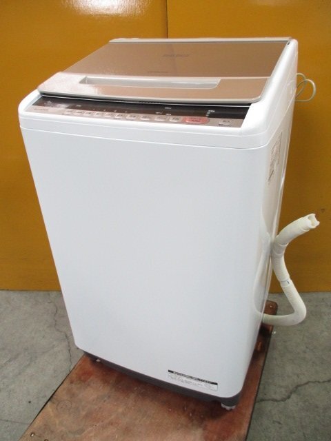 ◎HITACHI 日立 ビートウォッシュ 9.0kg 全自動洗濯機 ナイアガラビート洗浄 BW-V90C 2018年製 直接引取OK w4301_画像1
