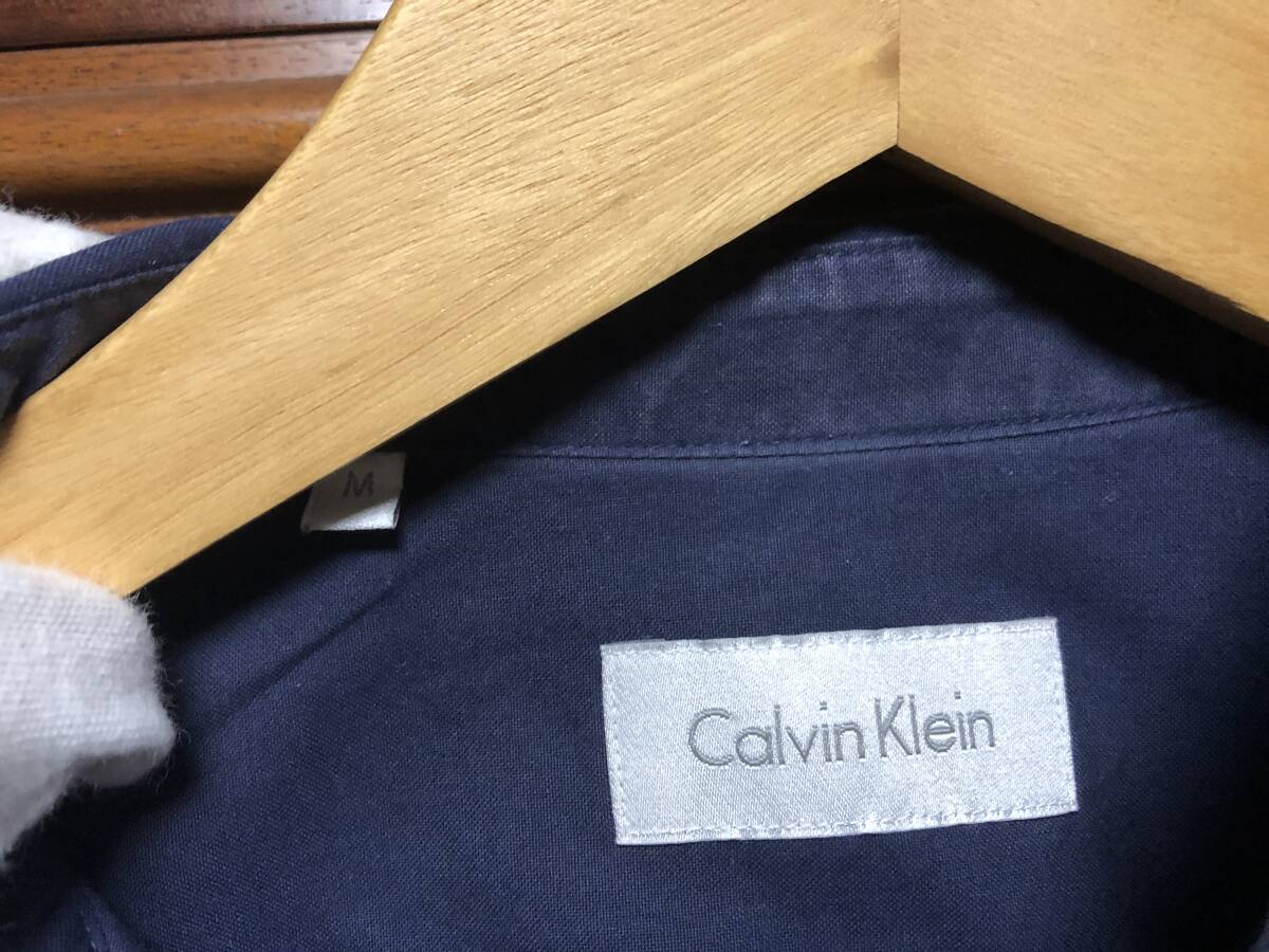 【難あり】Calvin Klein カルバンクライン 長袖シャツ ネイビー Mサイズ
