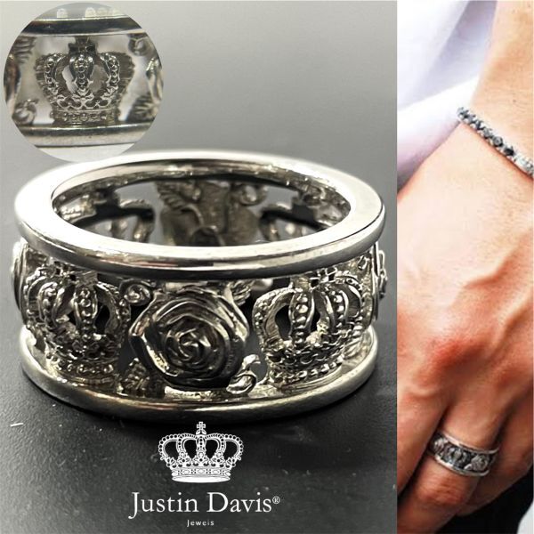  прекрасный товар стандартный товар JUSTIN DAVIS SRJ210 MY LOVE RING SHINY Justin Davis SV925 серебряное кольцо Crown .. мой Rav 13 номер сертификат 