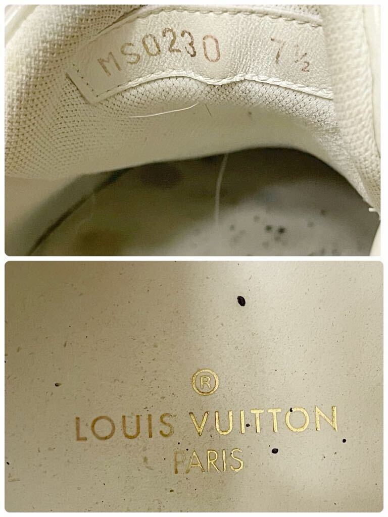 Louis Vuitton Paris Luxembourg ルイヴィトン ルクセンブルク ローカット レザー スニーカー シューズ 靴 イタリア製 正規品の画像10