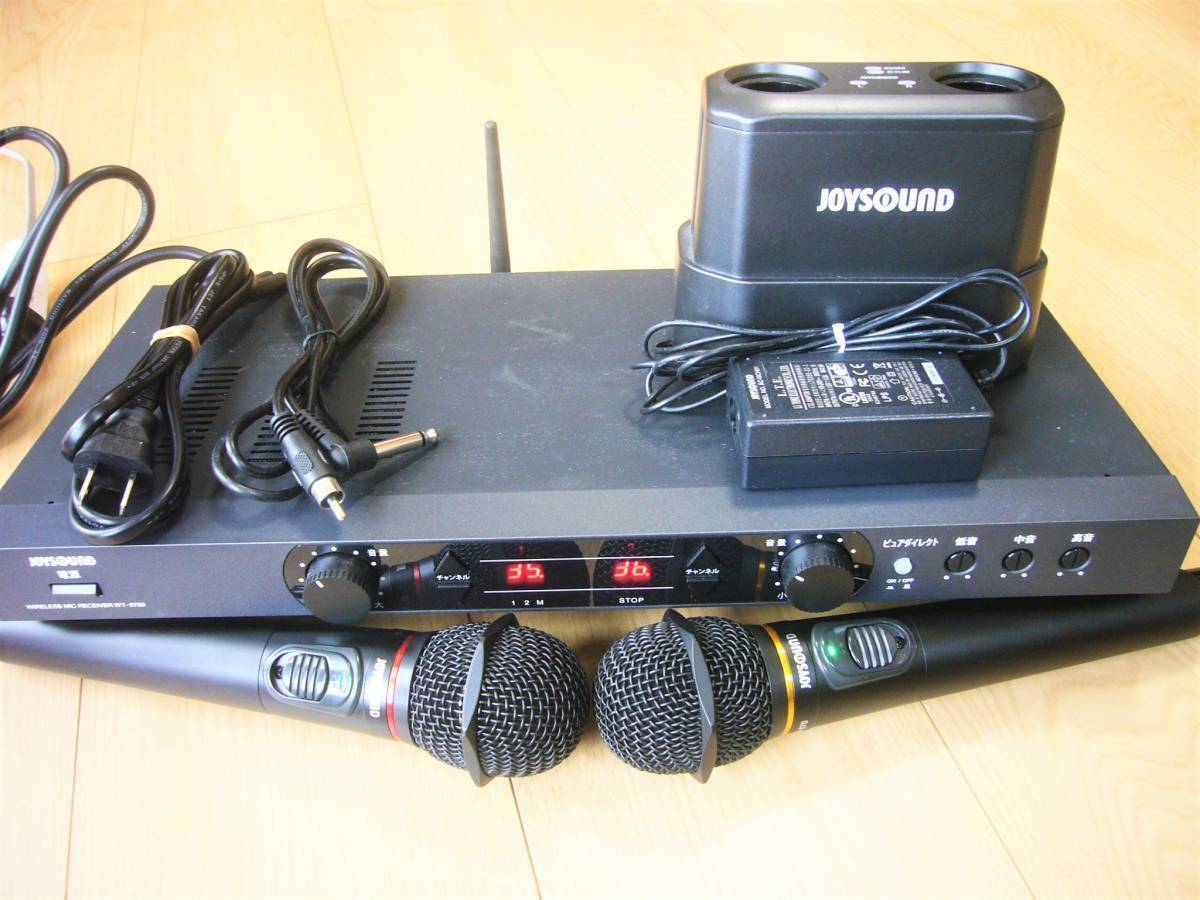 ♪ 美品 ＪＯＹＳＯＵＮＤ 電波式ワイヤレスレシ－バ－・WT-8700／マイク・WM-870／充電器・MCH-01 ４点セット ♪_画像と同等品になります