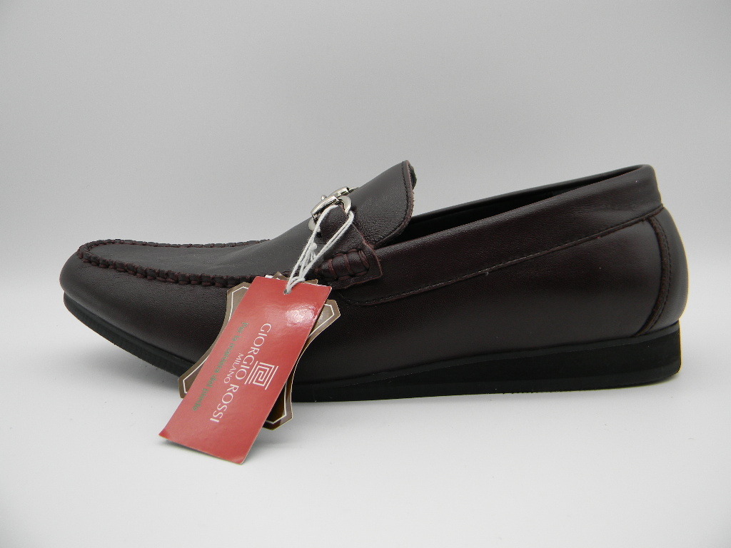 ◆◎【 GIORGIO ROSSI 】◆ 革靴（２５．５ｃｍ）こげ茶色 ビジネスシューズ ローファー