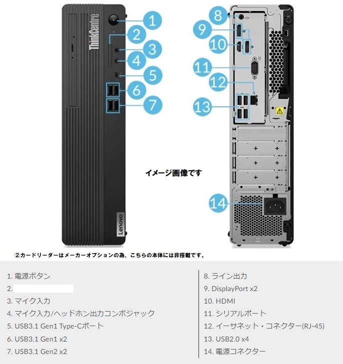 【領収書可】 新品未開封 Lenovo ThinkCentre M75s Small Gen2 Ryzen 7 PRO 5750G/メモリ8GB/SSD128GB/ Wi-Fi6 & Bluetoothの画像2