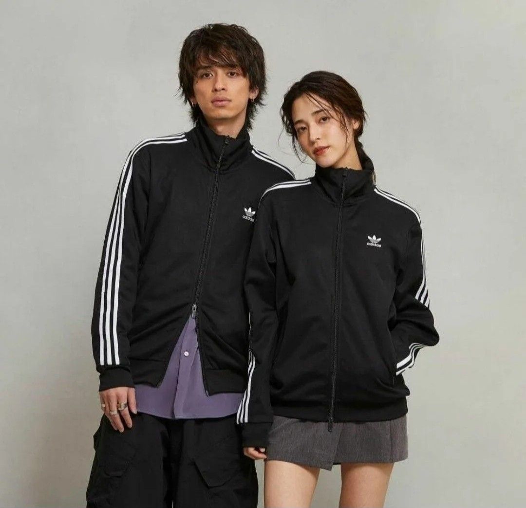 アディダス 黒 ベッケンバウアー トラックジャケット ジャージ 立襟 メンズXO adidas