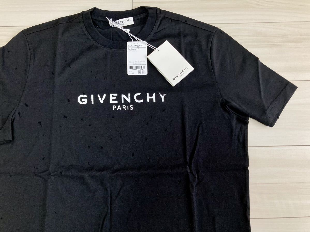  tag attaching new goods unused goods [GIVENCY Givenchy ] black T-shirt S size 