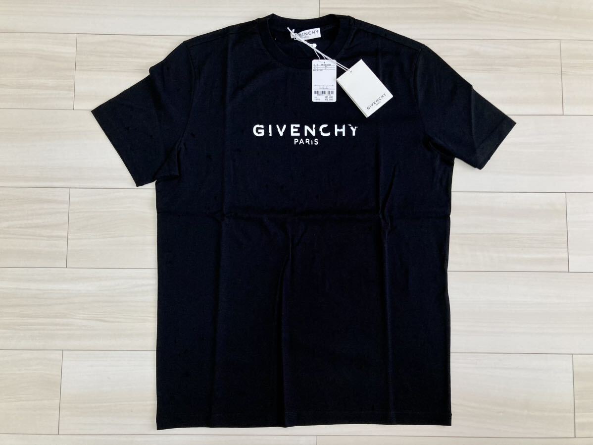  tag attaching new goods unused goods [GIVENCY Givenchy ] black T-shirt S size 