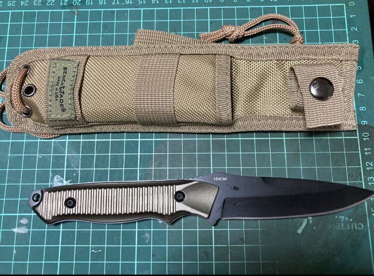 Benchmade 140BK グリーン ナイフ 。ベンチメイド 登山 釣り キャンプ ブッシュクラフト クマ対策 護身用 狩猟 鹿狩 猪狩 熊狩 クマ_画像2