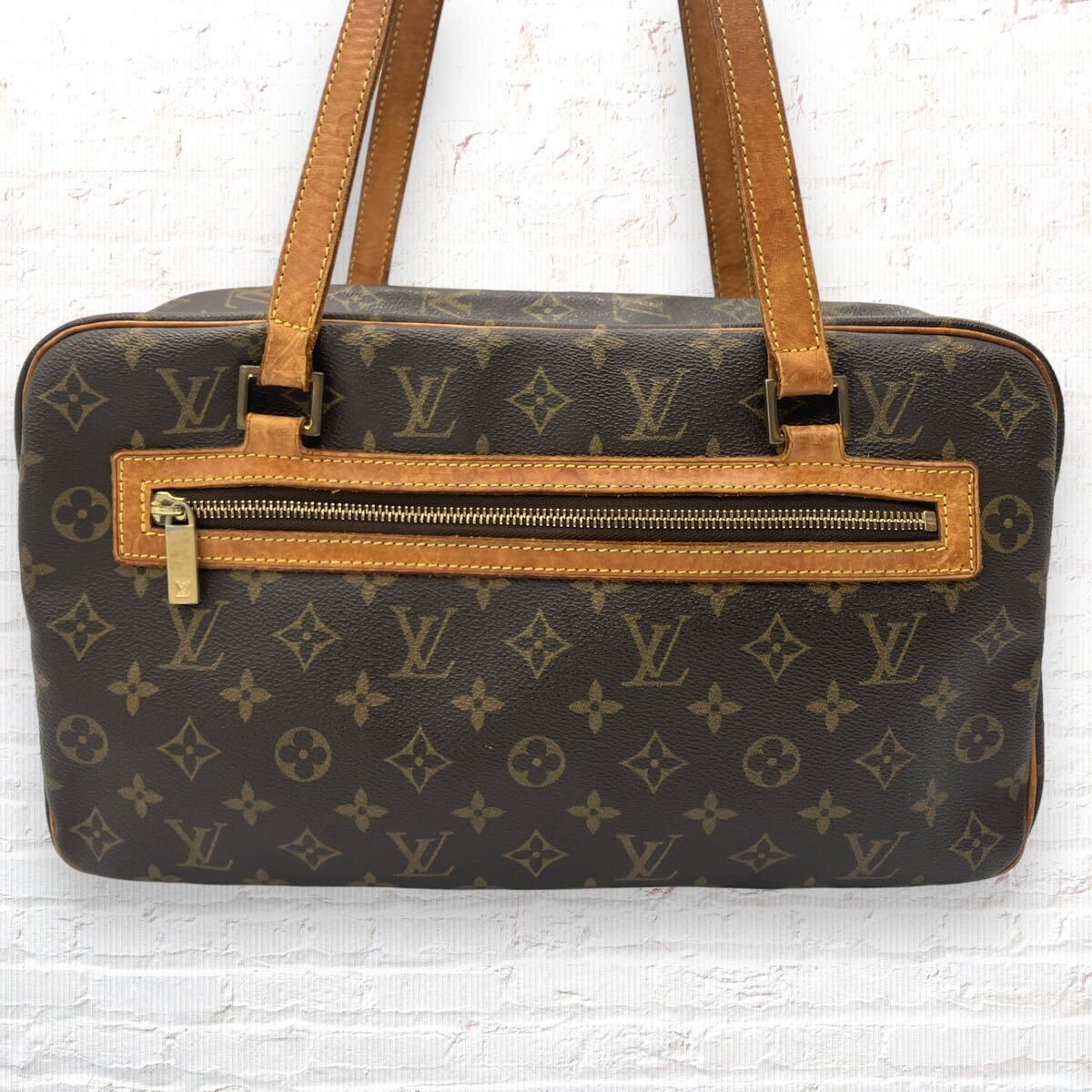 LOUIS VUITTON シテ ルイヴィトン モノグラム ブラウン ハンドバッグ ワンショルダー レディース_画像2