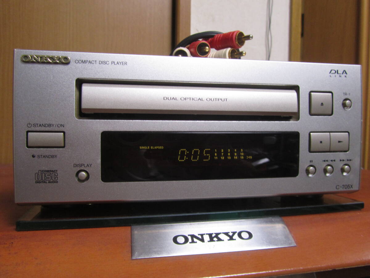 ONKYO C-705X　動作・状態良好　金メッキプラグケーブル付属_画像1