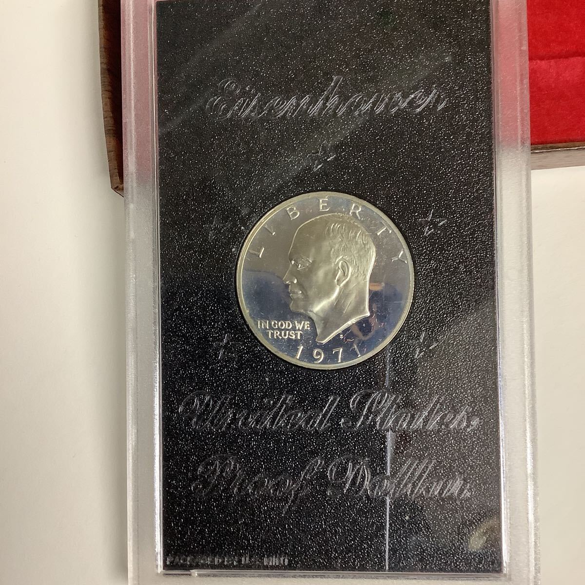 USA 1971年　アイゼンハワー　ミント　1ドル銀貨　プラケース入り　_画像3