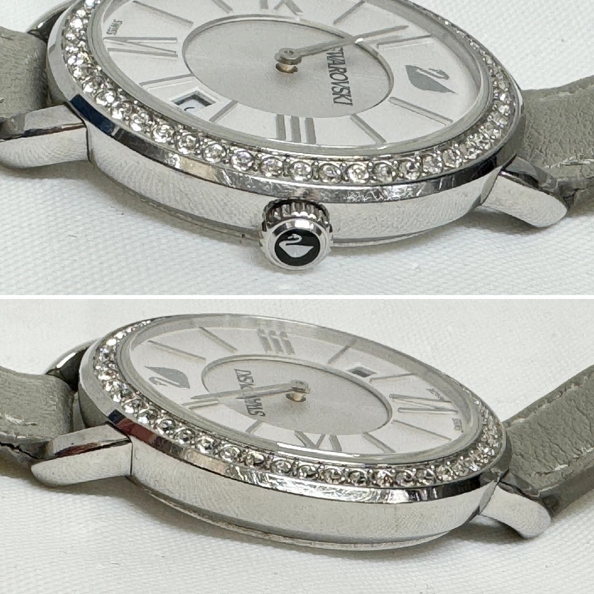  gold gram [27]Swarovski Swarovski Islay teiSTS 5182191 quartz wristwatch * present condition immovable * certificate * box * Junk *1 jpy ~[ free shipping ]