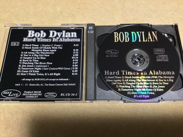 Bob Dylan／Hard Times in Alabama (ボブ・ディラン)　1993年ライブ音源集 RL CD 36 1/2 CD2枚組み 希少盤_画像5