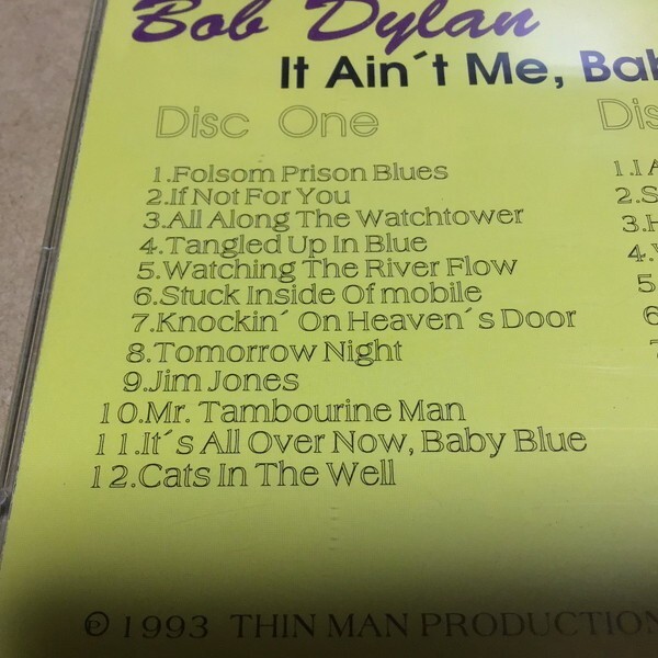 Bob Dylan／It Ain't Me, Babe (ボブ・ディラン)　1993年ライブ BDCD 01/2 CD2枚組み 希少盤_画像3