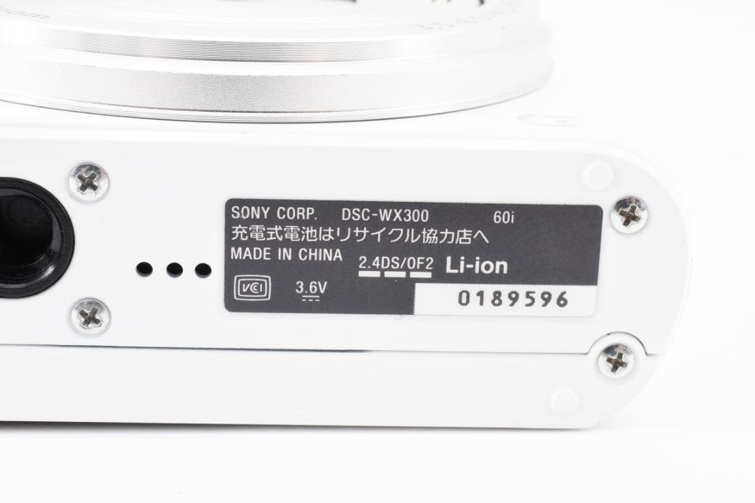 箱付美品SONY サイバーショット DSC-WX300 ホワイト　コンデジ　デジカメ　コンパクトデジタルカメラ　ソニー Cyber-shot_画像9