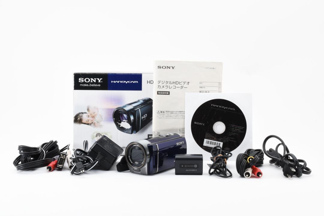 箱付美品SONY HDR-CX180 ブルー　ハイビジョンデジタルビデオカメラ　ハンディカム　ソニー　HD_画像1