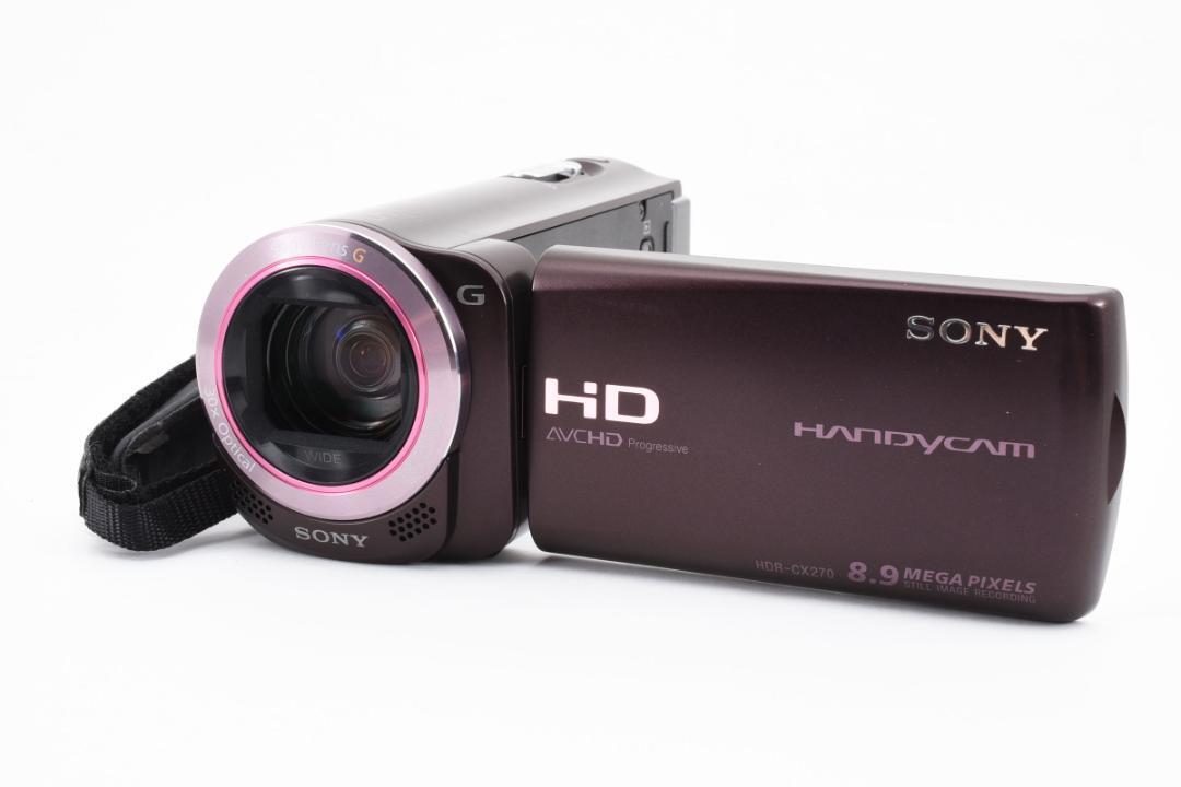 箱付美品SONY ハンディカム HDR-CX270V ブラウン デジタルビデオカメラ　ソニー　バッテリー　充電器　ケーブル　説明書_画像1