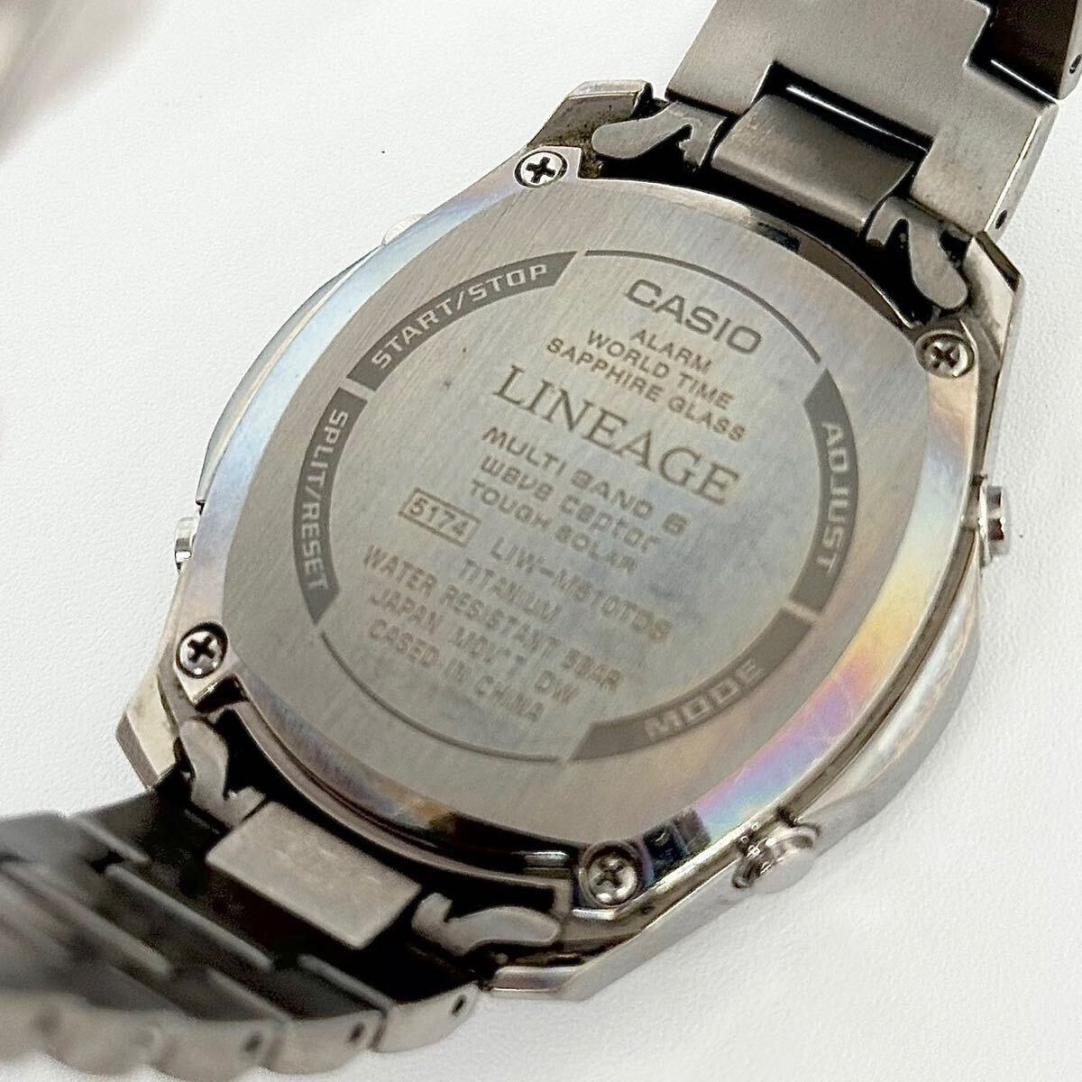 【H0511】CASIO カシオ LINEAGE リニエージ 電波ソーラー LIW-M610TDS チタン 腕時計 メンズ腕時計 稼動品_画像4