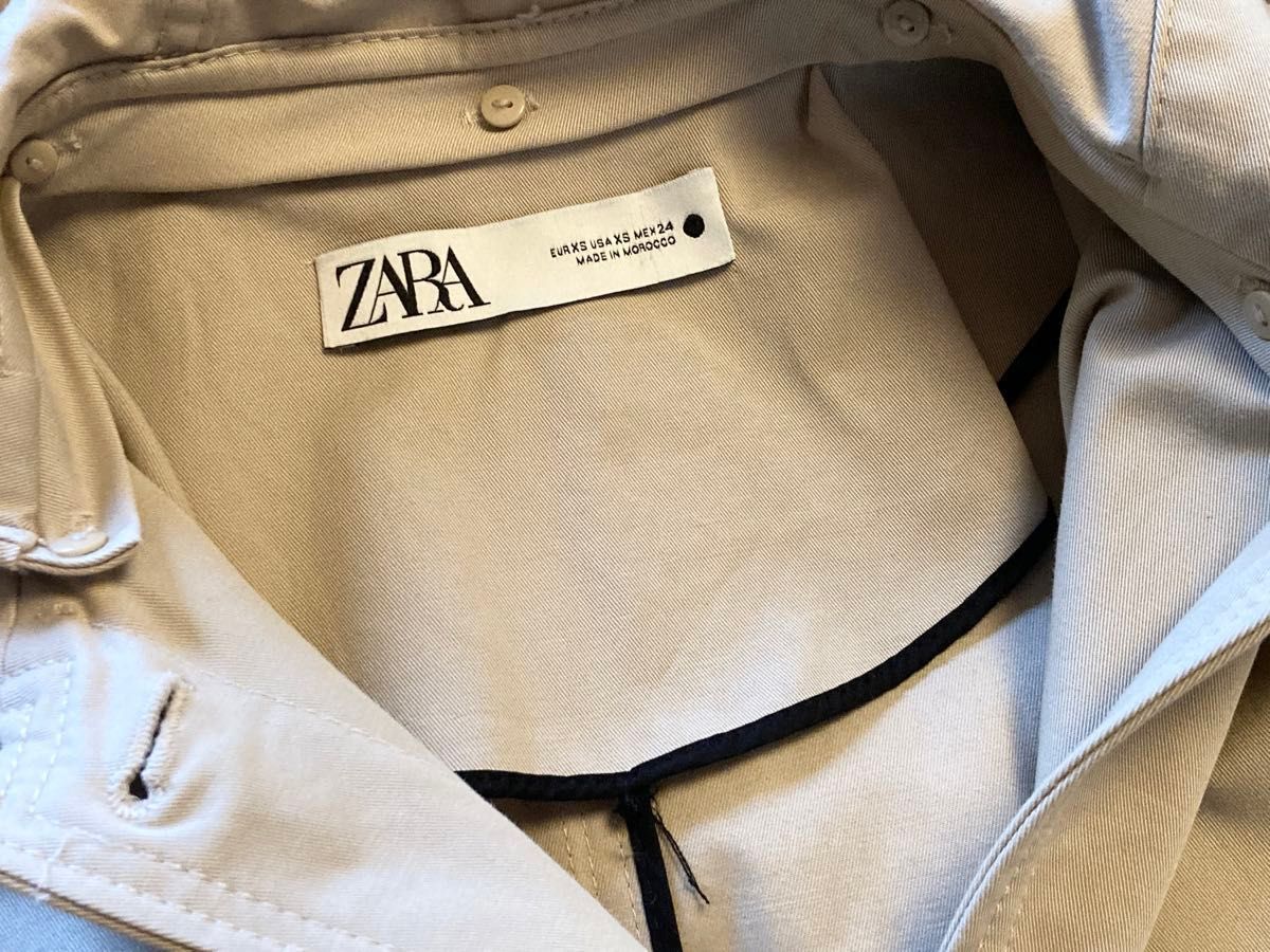タグ付新品 ZARA フード付オーバーサイズトレンチコート XS タグ付新品 ZARA フード付オーバーサイズトレンチコート XS