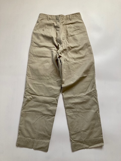 1956 year made US ARMY TROPICAL TROUSERS inspection : Vintage 40s 50s 60s military chino chinos 