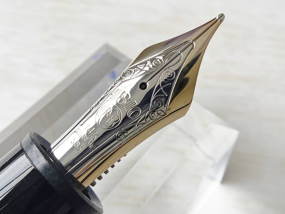 【美品】 モンブラン 万年筆 マイスターシュテュック 149 中白14K + 2段エボナイト芯 MONTBLANC 1980年代～ 洗浄済み 完動品の画像1