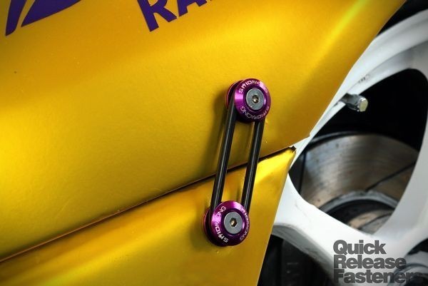 SKID RACING 在庫処分 クイックリリースファスナー バンパーに オレンジ :14 B2 Gの画像2